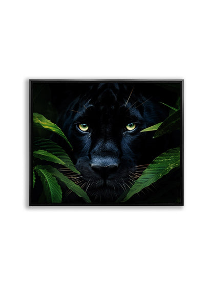 Art mural-Jaguar noir rare -Toile animalière