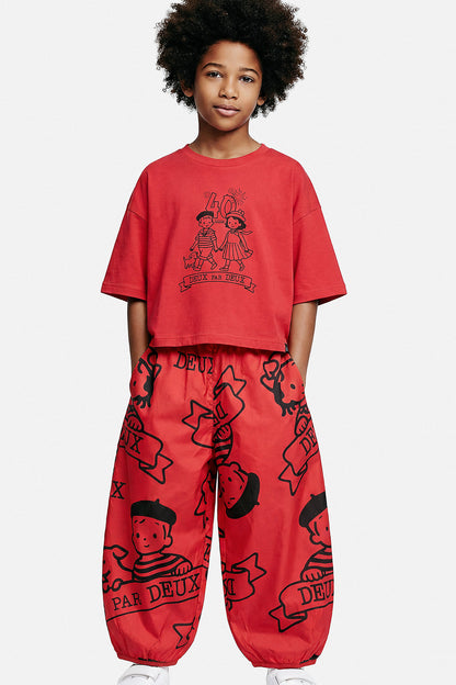 40Th Anniversary Printed Poplin Pant Poppy Red