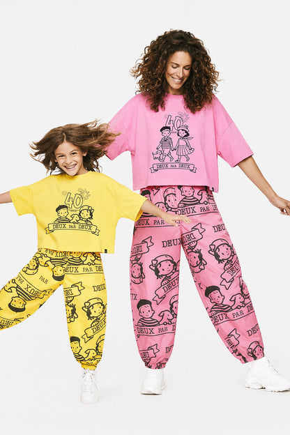 40th Anniversary Adult Printed Poplin Pant Soft Pink