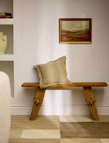 Banc Rembrandt en teck ancien