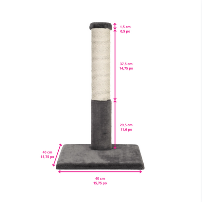 Noba Classic Arbre à chat 71 cm - Peluche grise