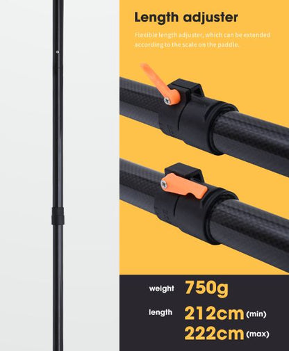 Pagaie de packraft/kayak en fibre de carbone
