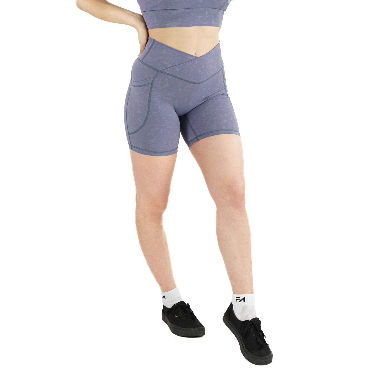 Shorts de sport Carbon lilas (5")