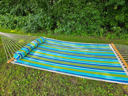 Hamac matelassé de luxe avec support en bambou