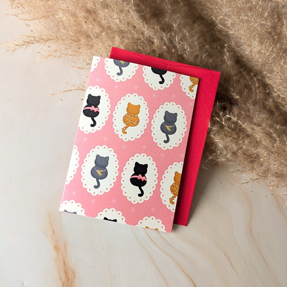 Mini-carte "Joyeuses Fêtes Félines"