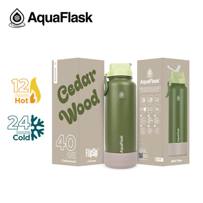 Bouteille isotherme AquaFlask Colorwave 40oz Flip Sip – Gourde en acier inoxydable