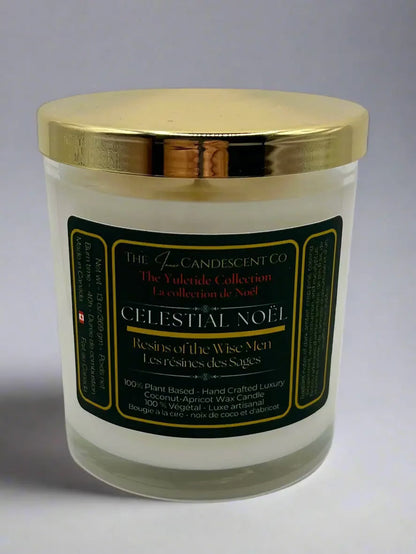 CELESTIAL NOEL | Sacred floral Christmas luxury coconut apricot wax candle
