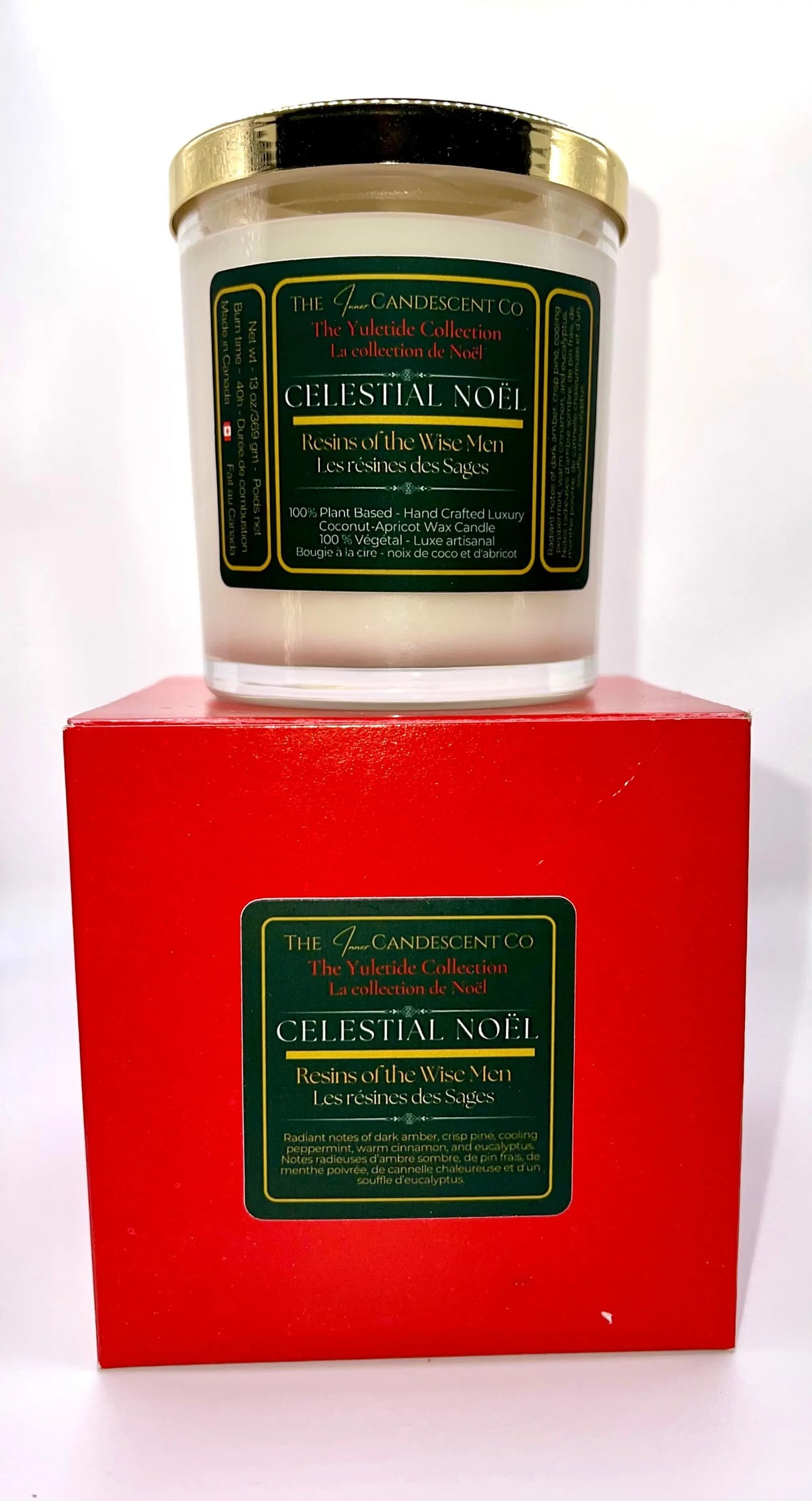 CELESTIAL NOEL | Sacred floral Christmas luxury coconut apricot wax candle