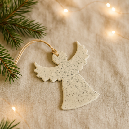 Ange Ornement de Noël Fait Main en Argile