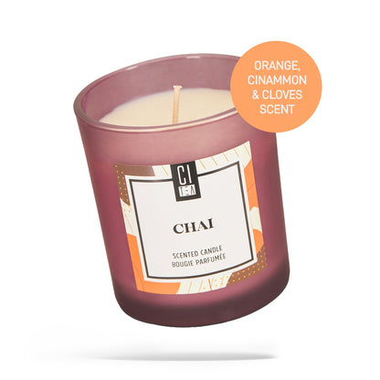 Bougie à la cire de soja Chaï - Orange, Cannelle et Clous de Girofle - 8 oz