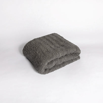 Ribbed Charcoal Toddler Blanket