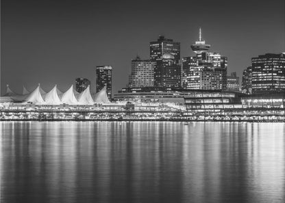 Décoration murale Charmante impression de soirée de Vancouver | Monochrome