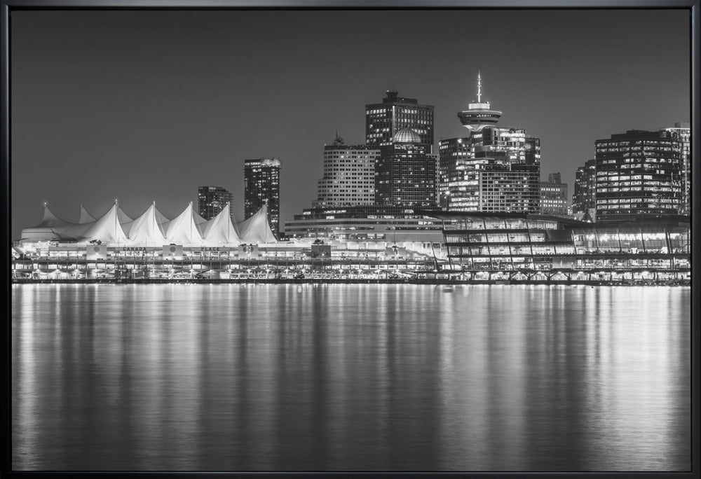 Décoration murale Charmante impression de soirée de Vancouver | Monochrome