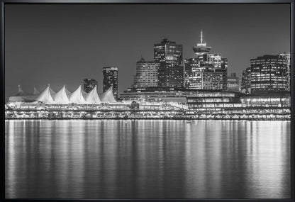 Décoration murale Charmante impression de soirée de Vancouver | Monochrome