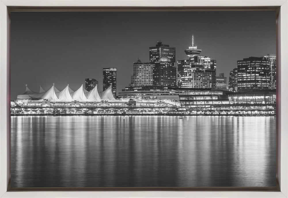 Décoration murale Charmante impression de soirée de Vancouver | Monochrome
