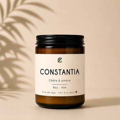 Bougie de soja CONSTANTIA cèdre et ambre