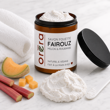 Savon fouetté FAIROUZ melon & rhubarbe