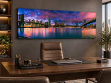 Art mural L'East River et le pont de Brooklyn-NY