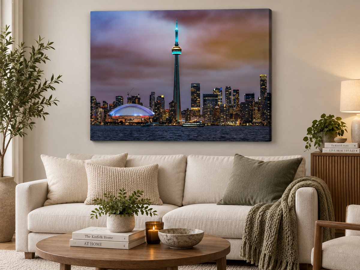 Toronto CN Tower & Rogers Centre | Skyline Canvas Wall Art