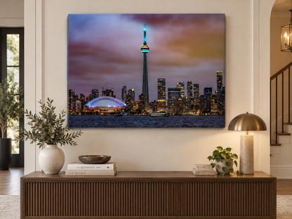 Toronto CN Tower & Rogers Centre | Skyline Canvas Wall Art