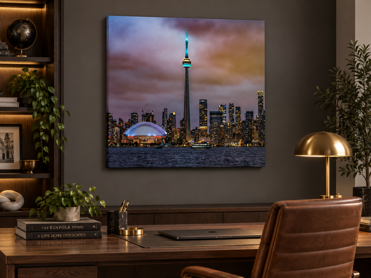 Toronto CN Tower & Rogers Centre | Skyline Canvas Wall Art