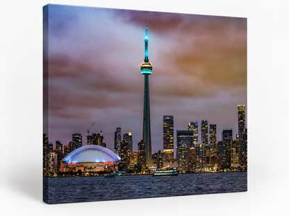 Toronto CN Tower & Rogers Centre | Skyline Canvas Wall Art