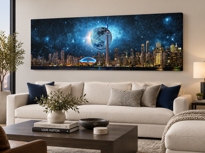Horizon de Toronto Lune - Horizon des villes - Décoration murale