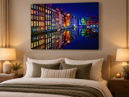 Amsterdam | Canal Reflections Canvas Wall Art