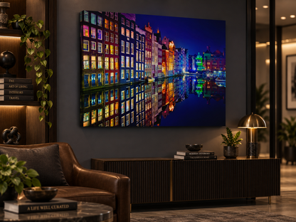 Amsterdam | Canal Reflections Canvas Wall Art