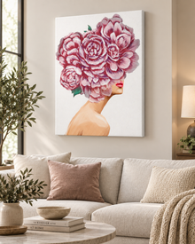 Impression sur toile-Tête de bouquet-Décoration murale
