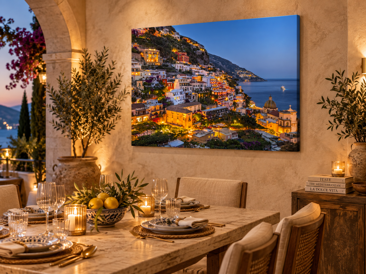 Vibrant Amalfi Coast - Canvas Print-Skyline