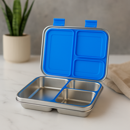 Boîte à déjeuner anti-fuite en acier inoxydable avec compartiments – Style Bento pour enfants et adultes