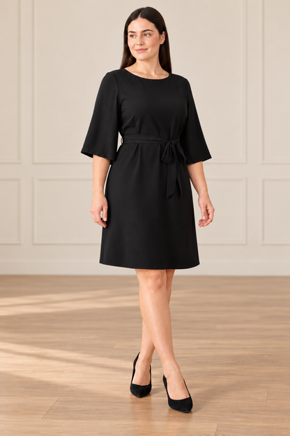 Robe Jennifer ceinturée unie