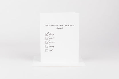 Check off the Boxes