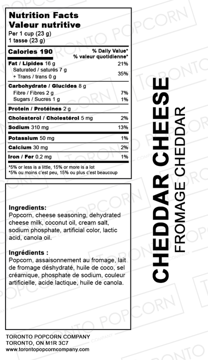 Popcorn au fromage cheddar