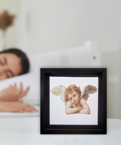 Impression sur toile – Lot de 4 encadrées (noir) à poser sur une table