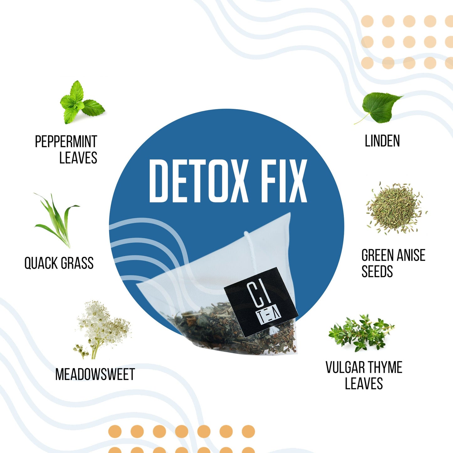 Sachets de thé pyramidaux Détox à base de plantes