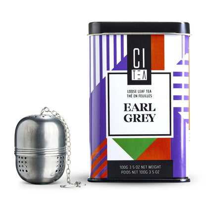 Thé noir Earl Grey en vrac avec boule à thé – 100 g