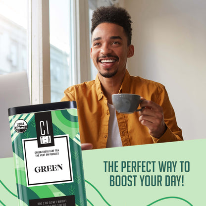 Thé Vert Bio en Vrac avec Infuseur à Thé - 80g