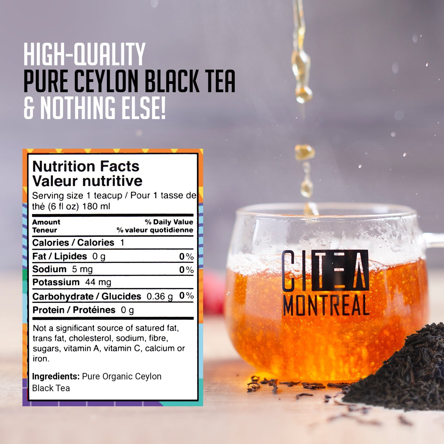 Lot de deux thés noirs Orange Pekoe biologiques en vrac