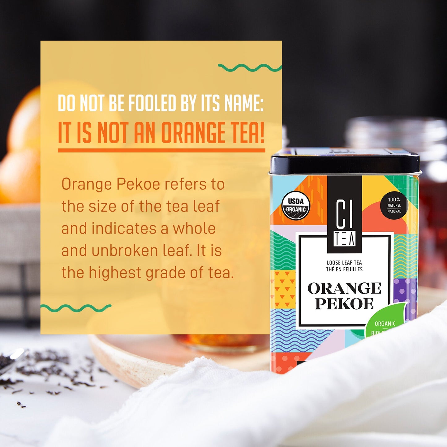 Thé noir en vrac Orange Pekoe biologique