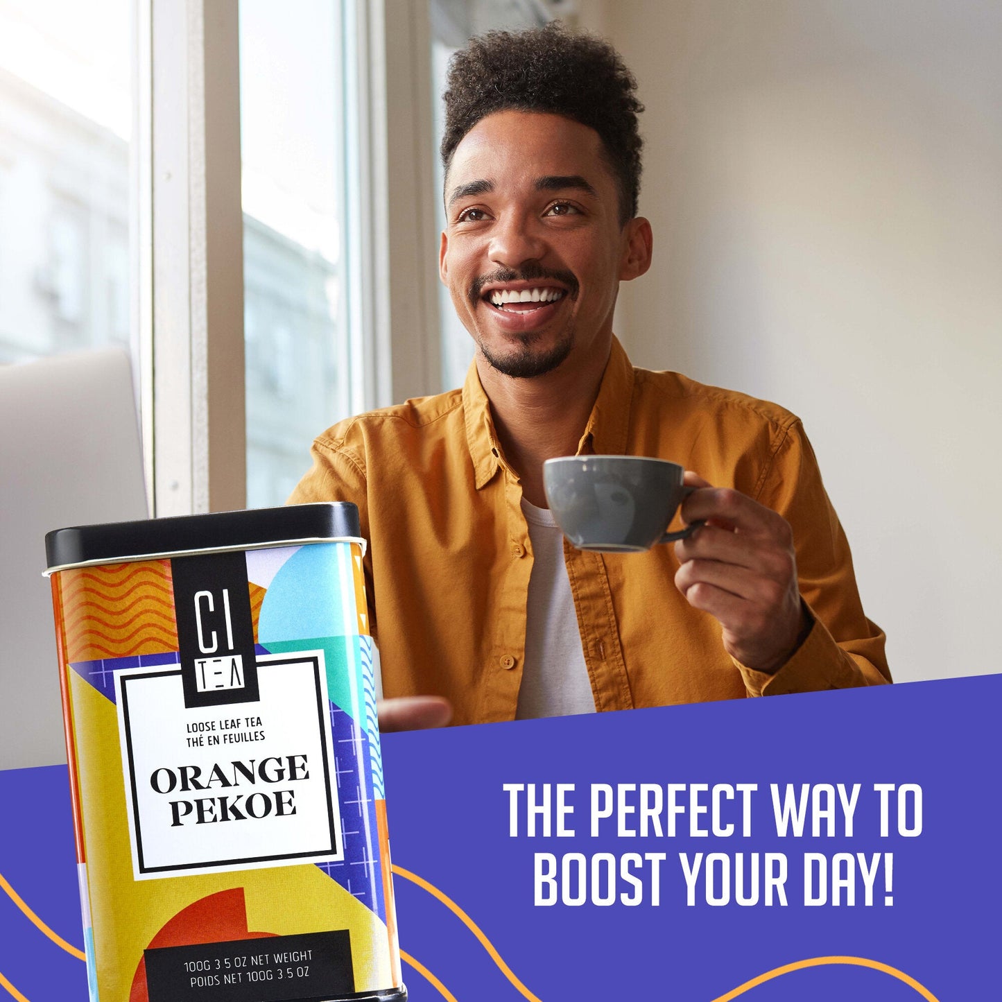 Thé noir Orange Pekoe en vrac avec boule à thé
