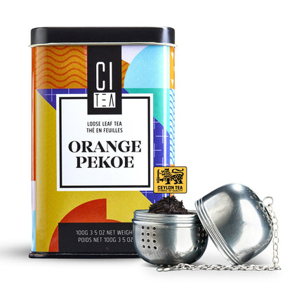 Thé noir Orange Pekoe en vrac avec boule à thé