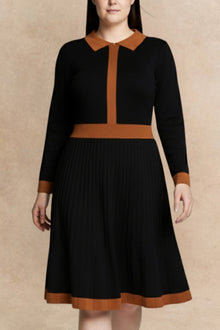 Robe Clarissa en maille avec liseré contrastant