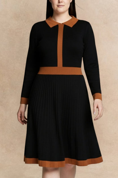 Robe Clarissa en maille avec liseré contrastant