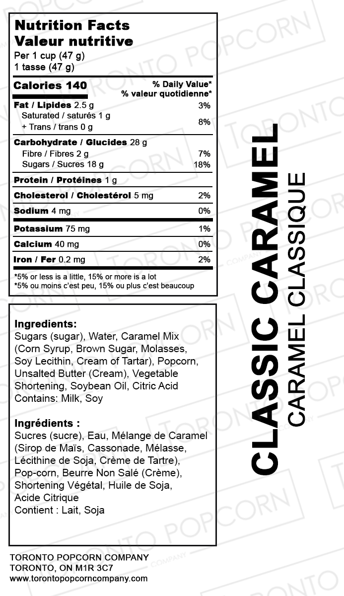 Pop-corn au caramel classique
