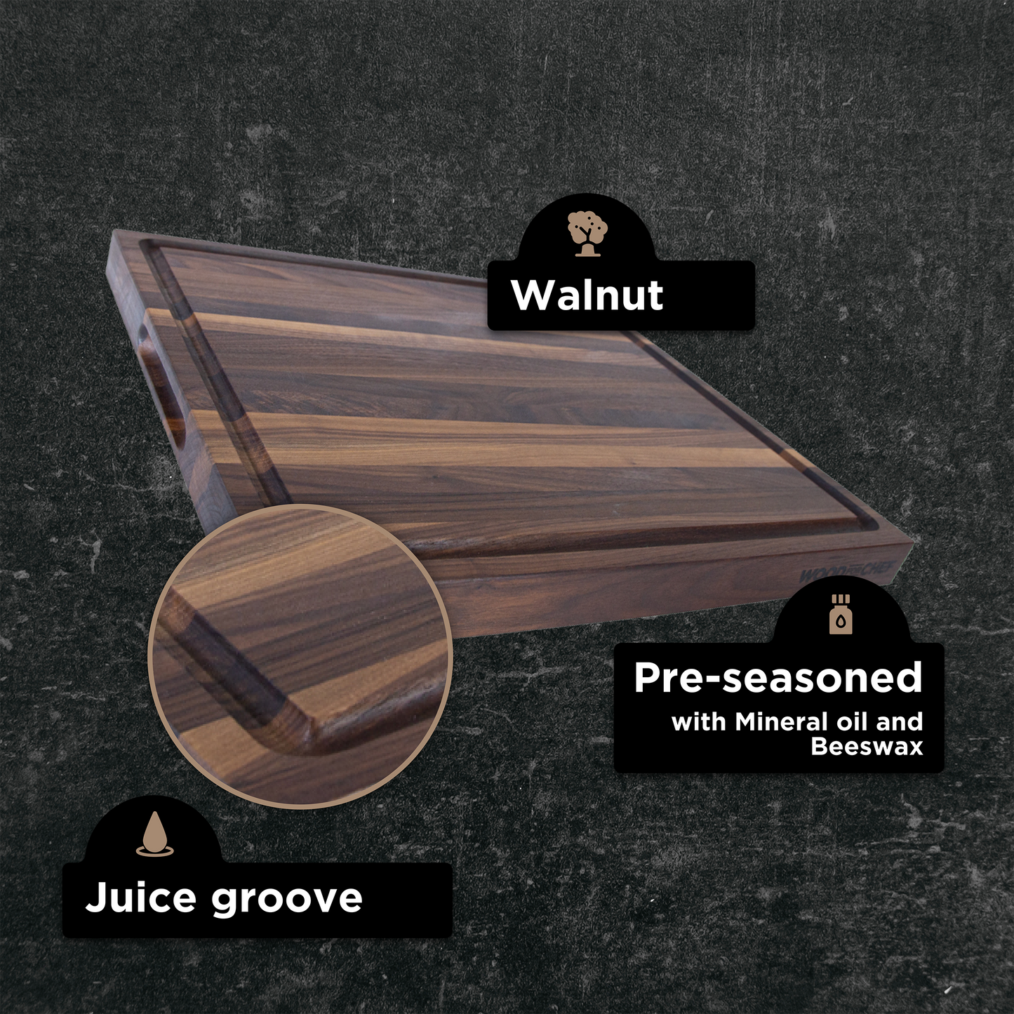 Classic Large Wood Reversible Cutting Board