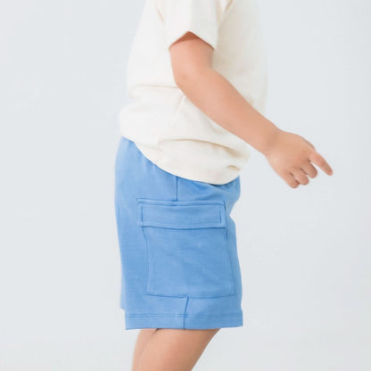 Kids' Bamboo Cargo Shorts | Tidal Blue
