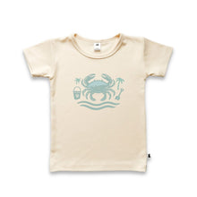 Youth Bamboo Graphic T-Shirt | "Happy Crab" | Cream