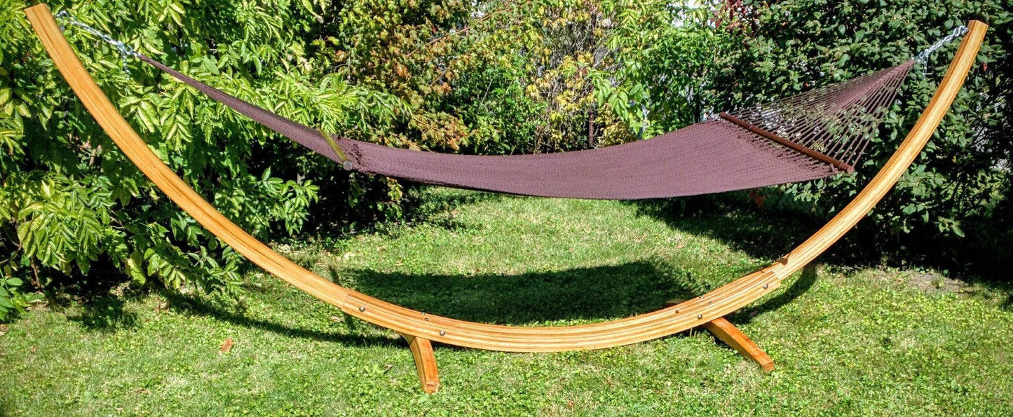 Hamac de luxe en polyester avec support en bambou